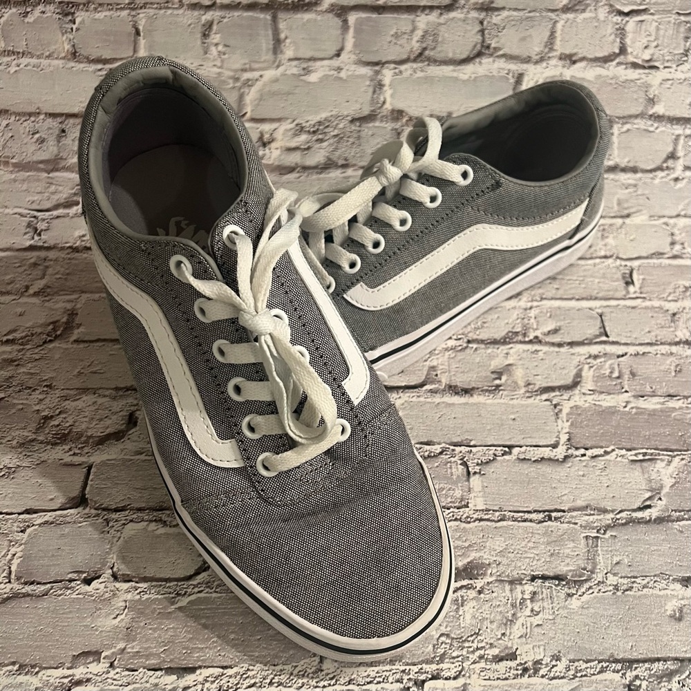 Vans Off The Wall Low Top Ward Summer Canvas Gray Sneakers Women’s Size 8